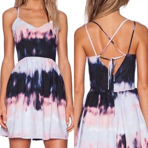 Jack by BB Dakota Zuzu Dress Tie Dye Boho Chic Fit & Flare Flowy Strappy 8 M